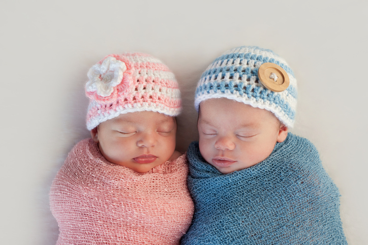 Babies in gendered clothing