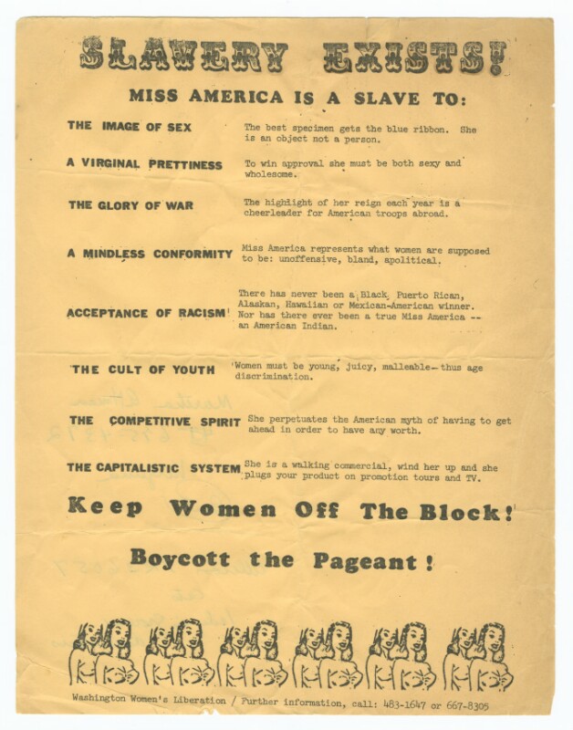Miss America Protest Flyer