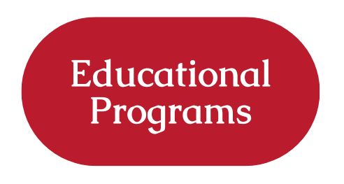BUTTON: Red button on white outline. Text: White text on red background "Educational Programs." LINK: Button links to https://capitolhistory.org/us-capitol-history-for-teachers/educational-programs/.